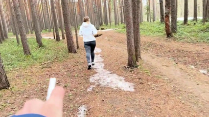 Freeze Time Woods Creepy Neighbor Freezes Cute Jogger