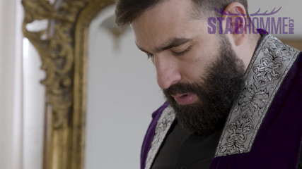 Staghomme Leandro watches big uncut cock slide inside Bastian Karim