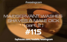 (part2) Maidservant Shaves a Male Dick