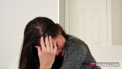 Slender milf Sofie Marie gives JOI and masturbates with her son's friend