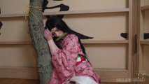 Cute Pixie Lesbian Playing Scissor with a Nezuko Kamado. Demon Slayer