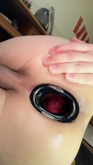 Tunnel plug wide open see deep inside