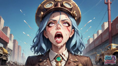 Goggle-hearted Gasm Steam Punk City Scream