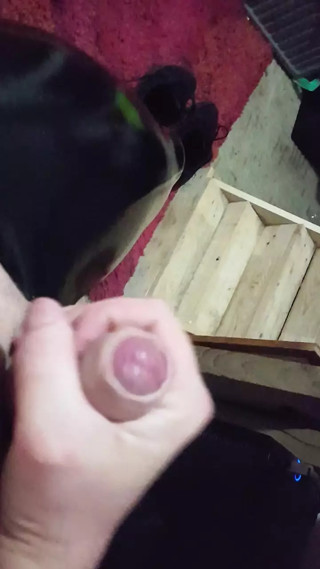 Masturbation in shiny skin tight pants thumbnail