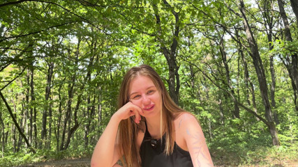 Footjob in the Big Forest