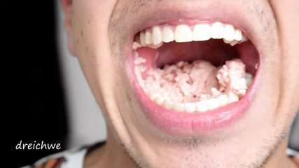 Delicious sausage in my mouth