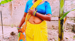 Villege outdoor. Beautiful saree village maid fucking with land owner. Telugu dirty talks.