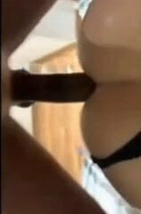 Gorgeous Trans Riding Huge Black Cock