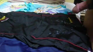 cum on pants spandex