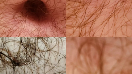 4 Closeup Shots of Belly Button and Penis on MultiCam