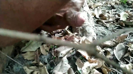 Big Hard Cock Masturbation in Village Outdoor