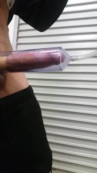 Horny cock pump session