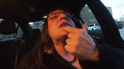 Mature Sissy TV walking the Parking Lot at dusk thumbnail