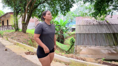 I Have an Accident on My Neighbor and in the Street and I Invite Her to Fuck to Cure Her