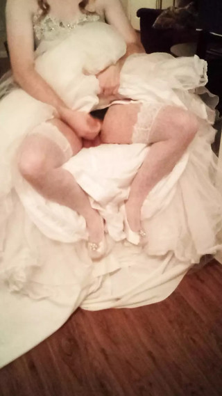 Putting a rare and beautiful $1750 gray wedding dress to good use Part 2 thumbnail