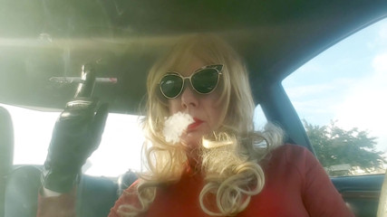 MRS. ROMAN DRIVING AND SMOKING LONG VS120 MENTHOLS -- COME RIDE WITH ME!! thumbnail