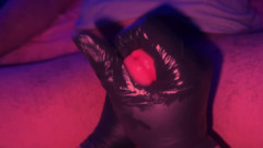 Full Cock Jerk off with Latex Gloves