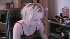 Maeva: Pretty Blonde Maeva Blue Dancing and Stripping
