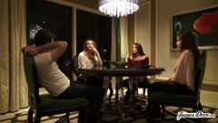 Avi Love, Bambi, Sami Parker in reverse gangbang action with James Deen