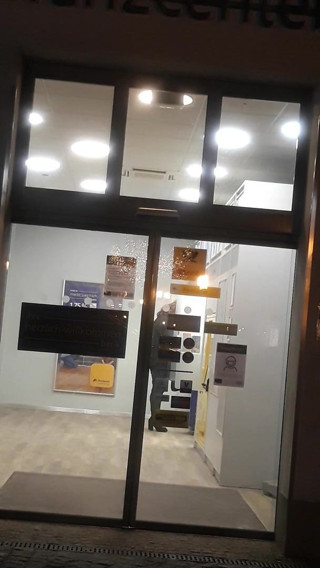 briefly to withdraw money in the bank