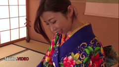 Ayumi Shinoda in Sexy Kimono Gives Intense Japanese Blowjob