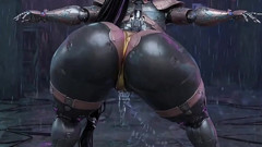 big-bootied, big-breasted robot woman enjoying herself