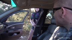 Ashton Haze fucks guy on the side of the road