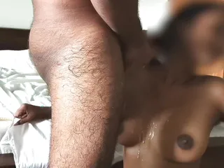 Huge cumshot on asian tits