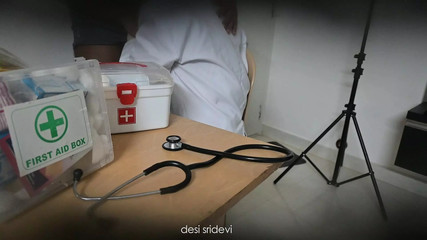 Doctor checking patient in clinic