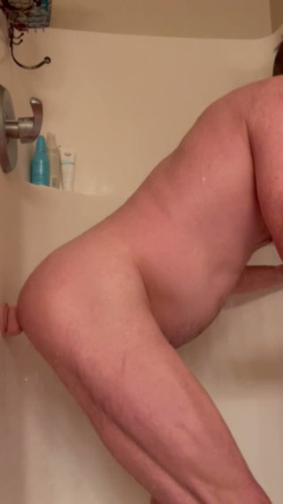 Dad fucks his dildo
