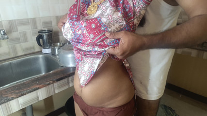 Housewife fucking in kitchen