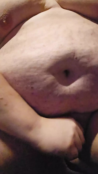 Fat man cums