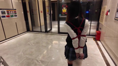 Hs19-a Girl in a School Uniform Was Bound Wander the Streets