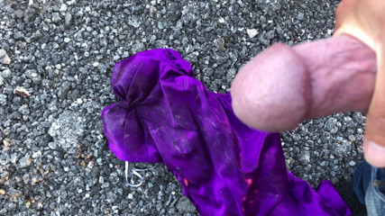Quickie With Samantha prom dress behind some bushes
