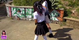 My Rebellious Friend Gets Me to Escape From Class, and We Have Fun Playing Scissors.