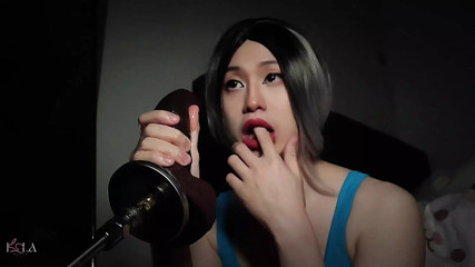 Solo Dildo Sucking in the Dark - S016.1 thumbnail