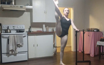 Lady Cherry Dance Ballet in Leotard and Nude