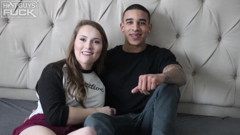 Stuck Is Huge Dick in Her Ass. Tatted Jock