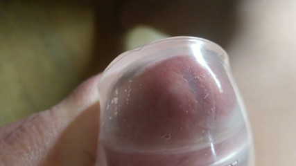 Wanking in my new jelly sleeve