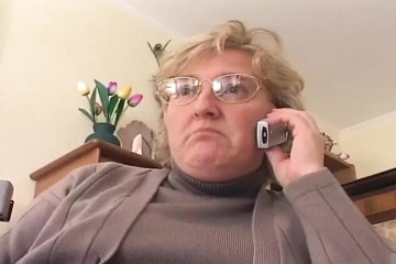 Blonde BBW mature French fucked until creampie