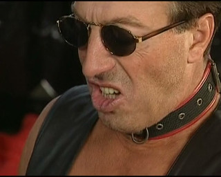 Masked tied up German bitch enjoys rough BDSM anal fuck and creampie