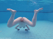 First Time Underwater Masturbation