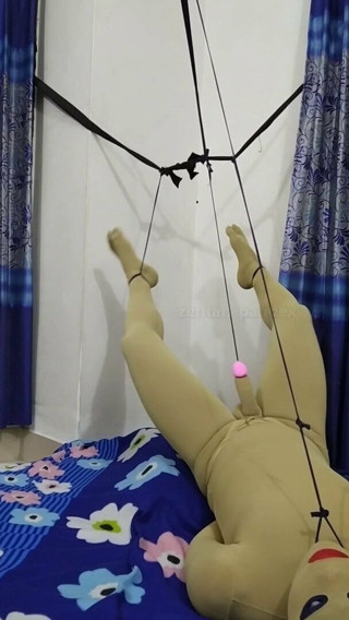 Zentai penis rope Bondage
