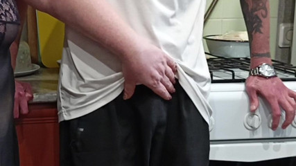 The neighbor has a portion of delicious cum for breakfast