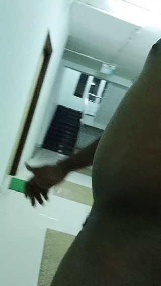 Indian exhibitionist twink stripped naked and naked in hostel corridor