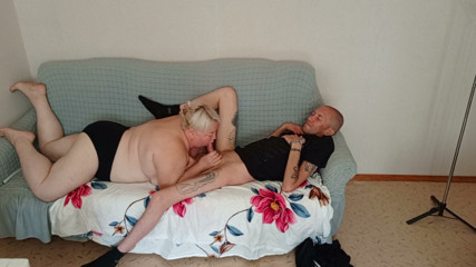 Stepmom Gives a Deep and High-quality Blowjob Before My Cumshot