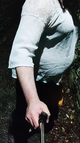 Sissy secretary Jayci walking home