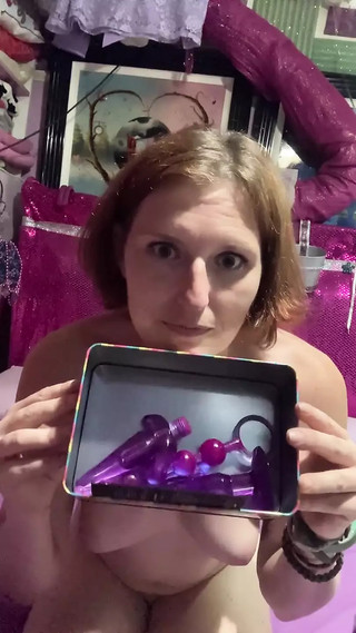 Warming Mommy&#039;s Tight Little Asshole up with Gaping and Fingering Before Using Anal Beads for the First Time Ever!