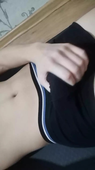 Sweet Teen  Strokes Huge Cock. Big Load