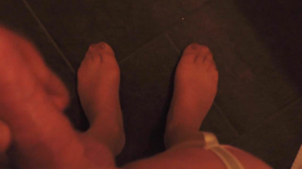 Bathroom wifes stockings